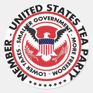 United Staaten Tea Party Runder Aufkleber