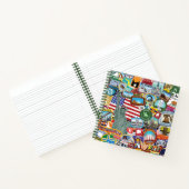 United Staaten Travel Sticker Pattern Notizblock (Innenseite)