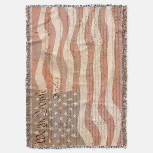 United Staaten Verfassung Amerikanische Flagge Pat Decke (Vorderseite Vertikal)