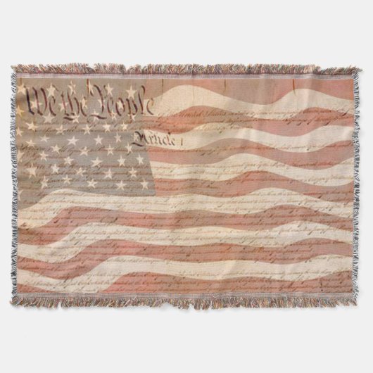 United Staaten Verfassung Amerikanische Flagge Pat Decke (Vorderseite)