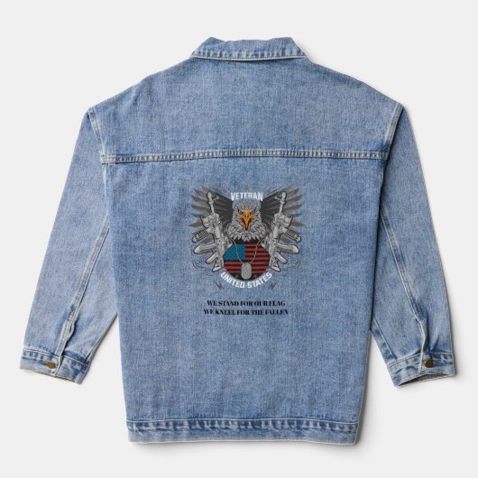 United Staaten Veteran Eagle Jeansjacke (Rückseite)