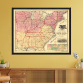 United Staaten Zivil War Map von Charles Magnus 18 Leinwanddruck (Insitu (Wohnzimmer))