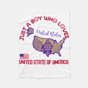 United State of America Fleecedecke