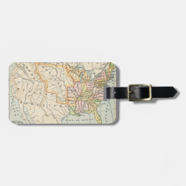 United States 1830 Historical Map Illustration Gepäckanhänger