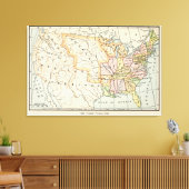 United States 1830 Historical Map Illustration Leinwanddruck (Insitu (Wohnzimmer))