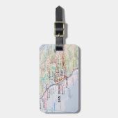 United States 1830 Historical Vintage Map Gepäckanhänger (Vorderseite vertikal)