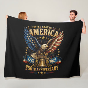 United States America 250. Jubiläum Adler Fleecedecke