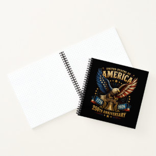United States America 250. Jubiläum Adler Notizblock