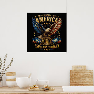United States America 250. Jubiläum Adler Poster