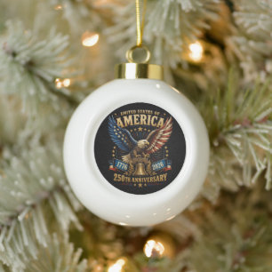 United States America 250. Jubiläumsadler Keramik Kugel-Ornament