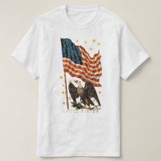 United States American Flag Stars Eagle Graphic T-Shirt