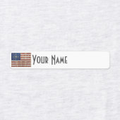 United States Art Deco Flag | Iron-On Name Label Etiketten (Design 1)
