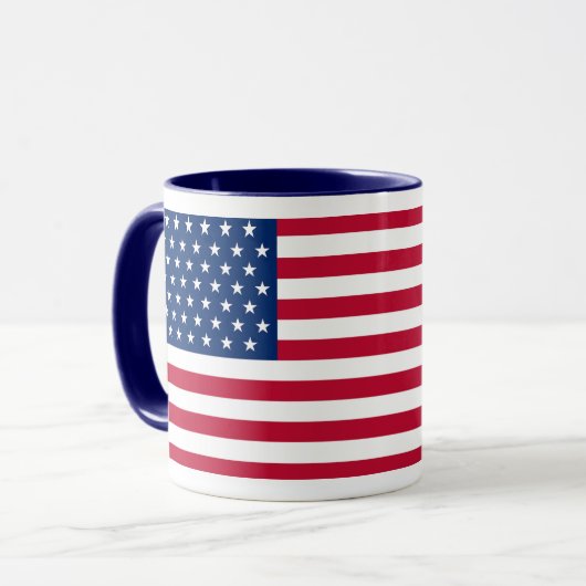 United States Flag Custom Mug - Flag of USA Tasse (Vorderseite Links)