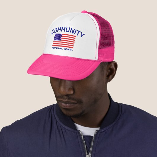 United States Flag Trucker Hat (Customize It!) Truckerkappe (Beispiel)