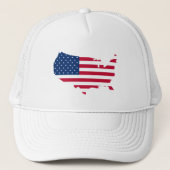 United states map and flag - Hat Truckerkappe (Vorderseite)