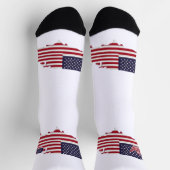 United States Map Filled with American Flag Socken (Oben)