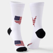 United States Map Filled with American Flag Socken (Gewinkelt)