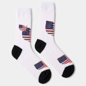 United States Map Filled with American Flag Socken (Rechts)