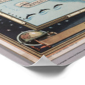 United States Map Ship the Skyway via Air Express Poster (Ecke)