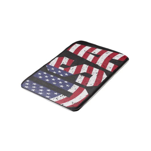 United States of America Flag Bath Mat Badematte (Schrägansicht)