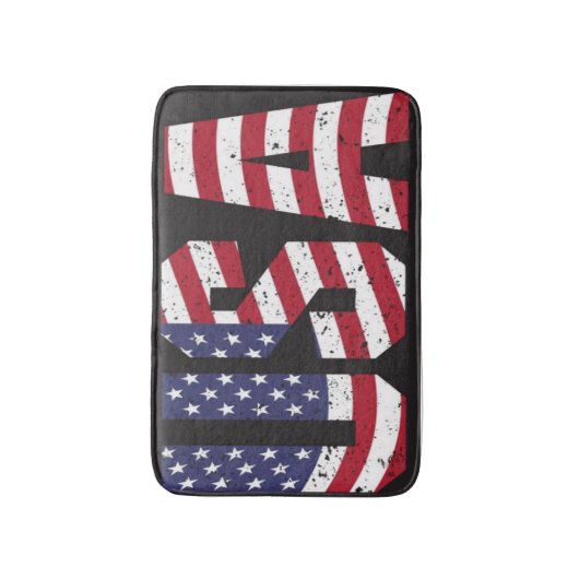 United States of America Flag Bath Mat Badematte (Vorderseite Vertikal)