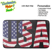 United States of America Flag Bath Mat Badematte