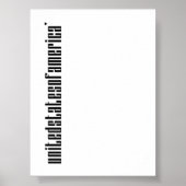United States of America - minimalistic typography Poster (Vorne)