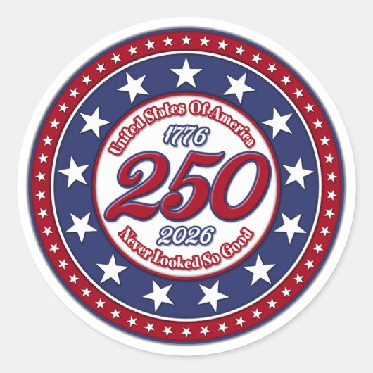 United States Of America Never Looked So Good Runder Aufkleber (Vorderseite)