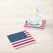 United States of America Rechteckiger Pappuntersetzer (Vor Ort)