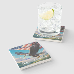 United States Semiquincentennial Eagle • 1776–2026 Steinuntersetzer