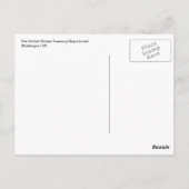 United States Treasury Department Washington DC Postkarte (Rückseite)