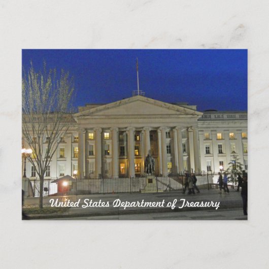 United States Treasury Department Washington DC Postkarte (Vorderseite)