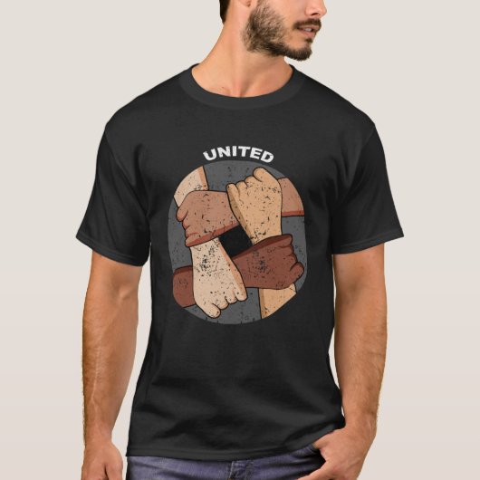 United Tolerance simple human simple racism Pullov T-Shirt (Vorderseite)