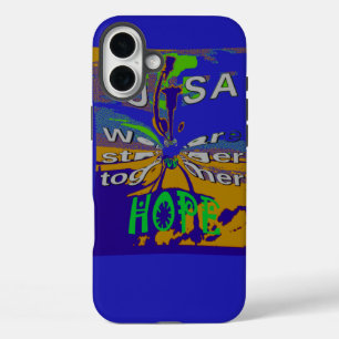 United USA Hope Stronger Together iPhone 16 Plus Hülle