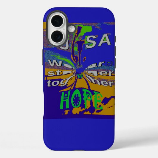 United USA Hope Stronger Together Case-Mate iPhone Hülle (Rückseite)