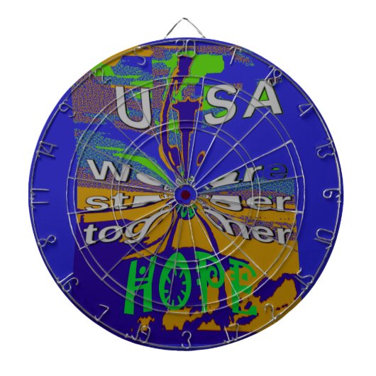 United USA Hope Stronger Together Dartscheibe (vorne)