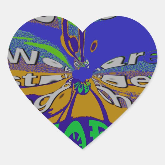 United USA Hope Stronger Together Herz-Aufkleber (Vorderseite)