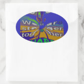 United USA Hope Stronger Together Ovaler Aufkleber (Tasche)