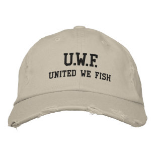 UNITED WE FISH™ Chino Twill Cap gestört Bestickte Baseballkappe