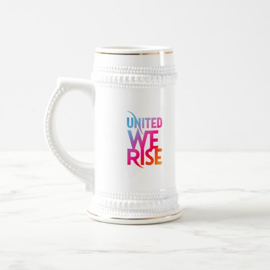 United We Rise Bierglas (Links)