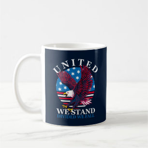 United We Stand - Adler und amerikanische Flagge Kaffeetasse