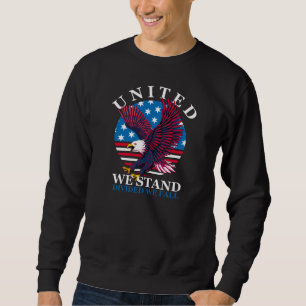 United We Stand - Adler und amerikanische Flagge Sweatshirt