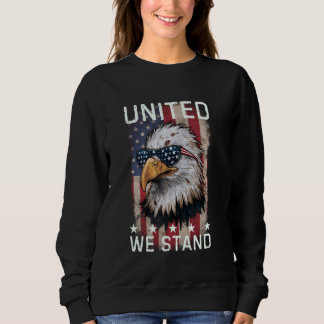 United We Stand American Bald Eagle USA Flag Patri Sweatshirt