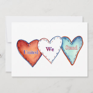 United We Stand American Hearts Einladung