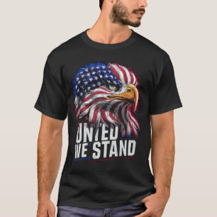 United We Stand - Bold Patriotic USA Flag Graphic T-Shirt