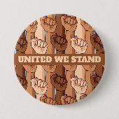 United We Stand Friedlich Protest Button (Vorderseite)