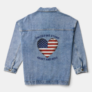United We Stand Patriotic Denim Jacket Jeansjacke