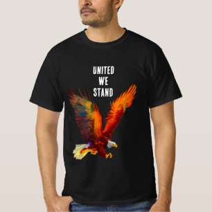 United We Stand Patriotic Eagle T - Shirt