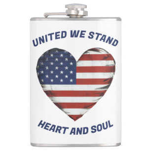 United We Stand Patriotic Flachmann