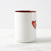United We Stand Patriotic Hearts Zweifarbige Tasse (Mittel)
